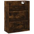 vidaXL Vysoká skrinka dymový dub 69,5x32,5x180 cm kompozitné drevo