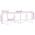 vidaXL TV stolík čierny 122x34x41 cm kompozitné drevo