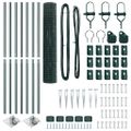 vidaXL Európsky plot s hrotmi 10 x 1,6 m PVC potiahnutá oceľ Zelená