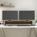 vidaXL Stojan na monitor medovo-hnedý 100x24x16 cm masívna borovica