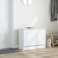 vidaXL Botník biely 80x34x63 cm spracované drevo