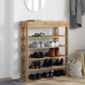 vidaXL Regál na topánky dub artisan 80x30x98 cm kompozitné drevo