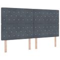 vidaXL LED box s pružinami s matracmi Tmavo šedá 180 x 200 cm Zamat