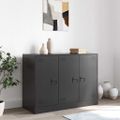 vidaXL Komoda čierna 99x39x73 cm oceľ