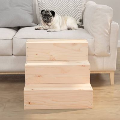 vidaXL Schody pre domáce zvieratá 40x37,5x35 cm masívna borovica