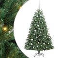 vidaXL Umelý Sklápací Vianočný Stromček Zelená 150 cm PVC a kov