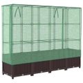 vidaXL Záhon s krytom na skleník ratanový vzhľad 160x40x138 cm