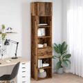 vidaXL Highboard Staré drevo 50 x 42,5 x 225 cm Kompozitné drevo