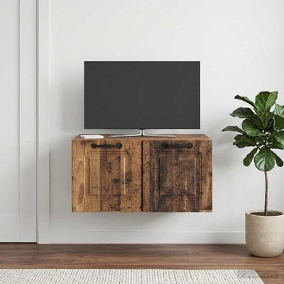 vidaXL Nástenná TV skrinka Nástenný Staré drevo 59,5 x 41 x 30 cm