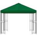 vidaXL Altánok 3 x 3 m Zelená Polyester a oceľ 190 gsm