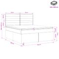 vidaXL Posteľ boxspring s matracom Tmavohnedá 140 x 200 cm Látka