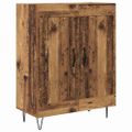 vidaXL Highboard Staré drevo 69,5 x 34 x 180 cm Kompozitné drevo