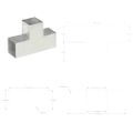 vidaXL Trámové spojky 4 ks v tvare T 101x101 mm pozinkovaný kov