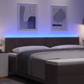 vidaXL LED hlavová doska Hnedá látka