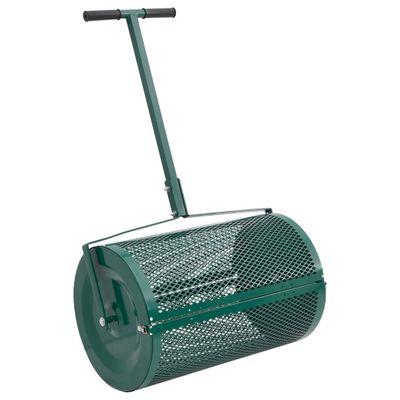 vidaXL Rozmetač kompostu 75L zelený Ø40x60 cm oceľ