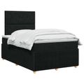vidaXL Posteľ boxspring s matracom Čierna 120 x 190 cm Látka