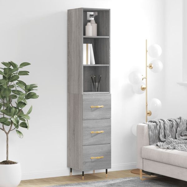 vidaXL Vysoká skrinka dub sonoma 34,5x34x180 cm spracované drevo