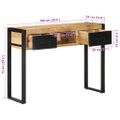 vidaXL Konzolový stolík 100x35x75 cm Masívne hrubé drevo Mango