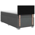 vidaXL Posteľ boxspring s matracom Tmavosivá 90 x 190 cm Látka