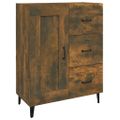 vidaXL Komoda dymový dub 69,5x34x90 cm spracované drevo