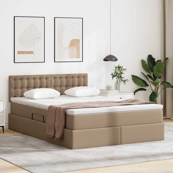 vidaXL Postel s úložným prostorem a matrací Kapsulín 140 x 200 cm