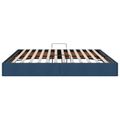 vidaXL Otomanový posteľný rám s úložiskom Modrá 200 x 200 cm látka