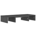 vidaXL Stojan na monitor sivý 60x24x10,5 cm masívna borovica