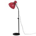 vidaXL Podlahová lampa 25 W šmuhovaná červená 30x30x90-150 cm E27