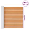 vidaXL Loďová podložka Pruhovaný Hnedá a biela 240 x 90 cm EVA
