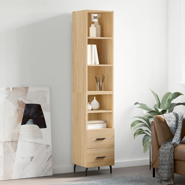 vidaXL Vysoká skrinka dub sonoma 34,5x34x180 cm spracované drevo