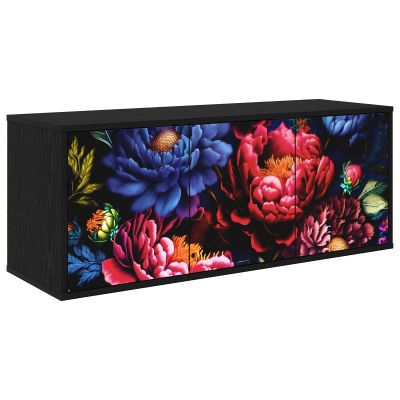 vidaXL Nástenný TV kabinet KIEL 102 x 33 x 40 cm Čierny dub