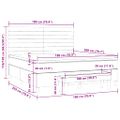 vidaXL Boxspring posteľ s matracom tmavohnedá 180x200 cm látka