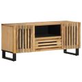 vidaXL TV skrinka 100x34x46 cm, surový mangový masív