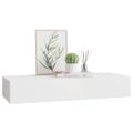 vidaXL Nástenná zásuvková polica biela 60x23,5x10 cm MDF
