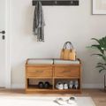 vidaXL Lavica do predsiene SANDNES 87x40x50 cm borovicový masív