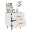 vidaXL Nočné stolíky 2 ks biele 40x35x47,5 cm