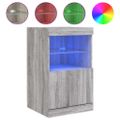 vidaXL Komoda s LED svetlami sivá sonoma 41x37x67 cm