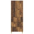vidaXL Sada skríň 2 ks 66 x 34,5 x 90 cm Kompozitné drevo Staré drevo
