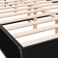 vidaXL Posteľný rám čierny 120x200 cm kompozitné drevo a kov