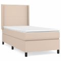 vidaXL Boxspring posteľ s matracom kapučínová 90x190 cm umelá koža
