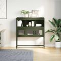 vidaXL Komoda olivovozelená 100,5x39x107 cm oceľ valcovaná za studena