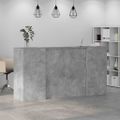 vidaXL Recepčný stôl betónovo sivý 200x50x103,5 cm kompozitné drevo