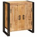 vidaXL Nočný stolík Hnedá 66 x 35 x 76 cm Masívne surové mango drevo
