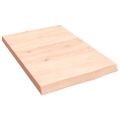 vidaXL Nástenná polica 40x60x(2-4) cm neošetrený dubový masív