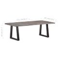 vidaXL Konferenčný stolík, nepravidelné hrany 115x60x40 cm, akácia