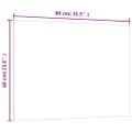 vidaXL Nástenná magnetická tabuľa biela 80x60 cm tvrdené sklo