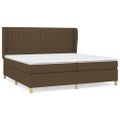 vidaXL Boxspring posteľ s matracom tmavohnedá 200x200 cm látka
