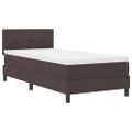 vidaXL Posteľ s pružinovým rámom Tmavohnedá 80 x 200 cm látka