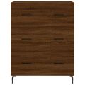 vidaXL Vysoká skrinka hnedý dub 69,5x34x180 cm spracované drevo