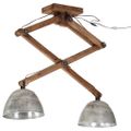 vidaXL Závesná lampa 25 W starožitná strieborná 29x18x85 cm E27
